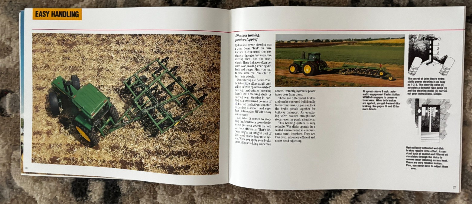 John Deere 4055 4255 4455 4555 4755 4955 Tractor for 1990 Brochure DCPA26