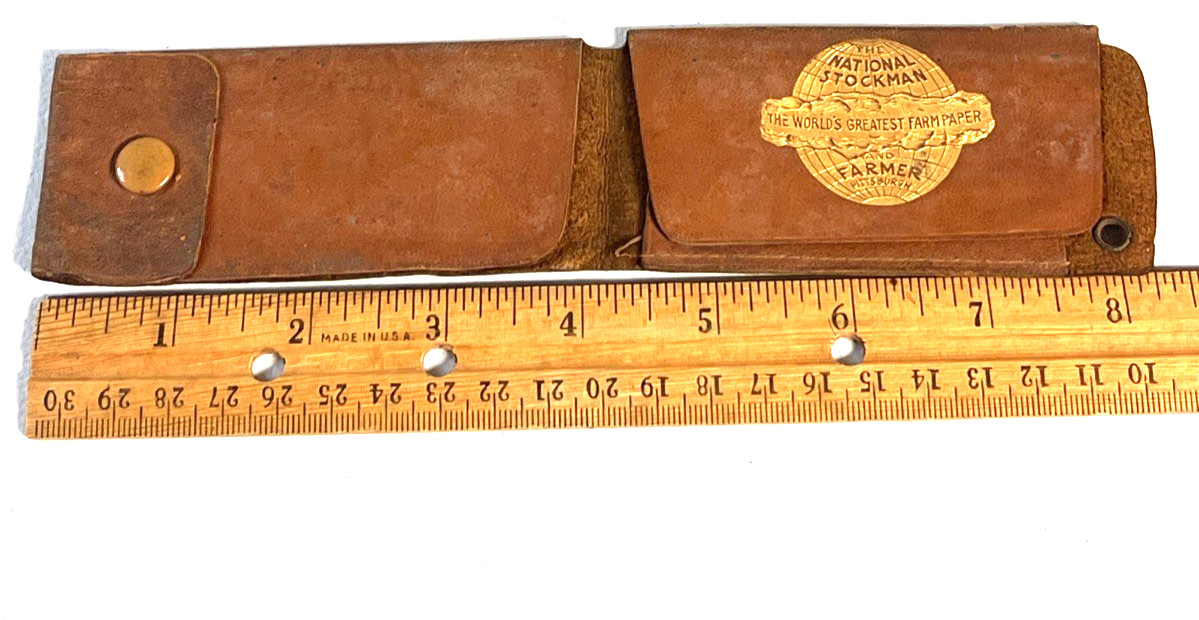 National Stockman Farm News Paper Small Leather Billfold
