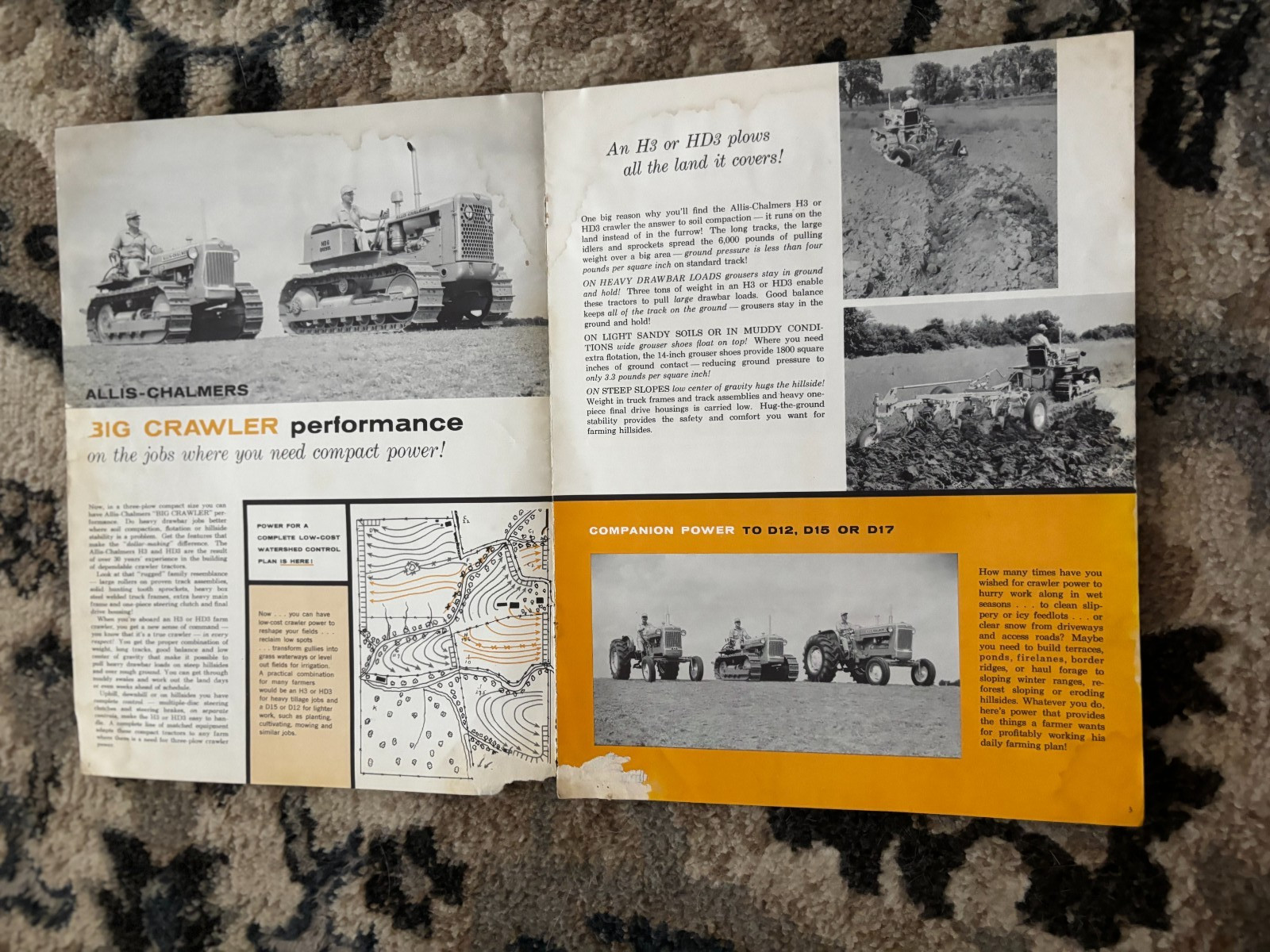 Allis Chalmers H3 HD3 Crawler Tractor For 1960 Brochure DCPA26