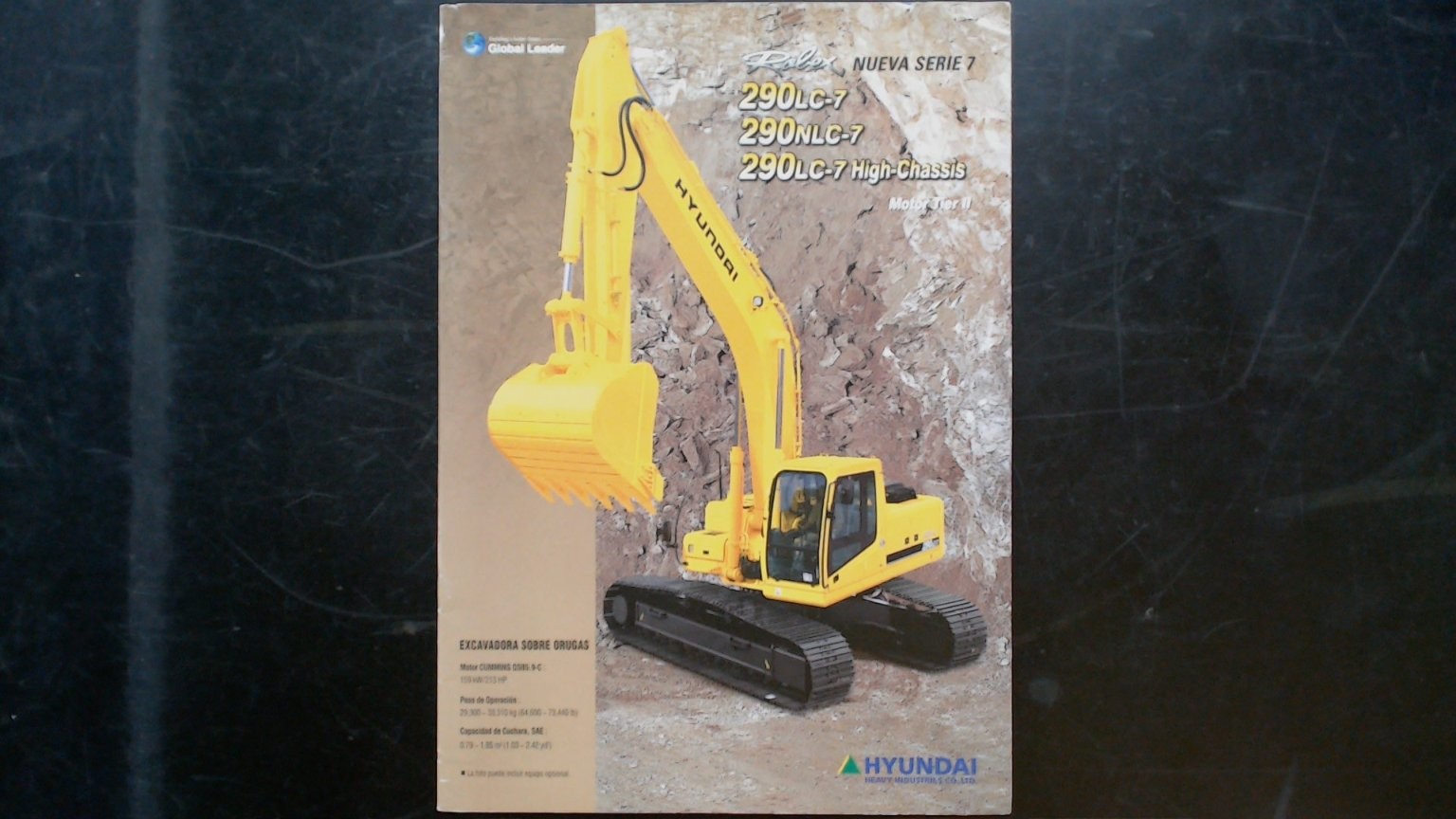 Hyundai Excavator Brochure 290LC-7 290NLC-7 Nueva Serie 7 2004