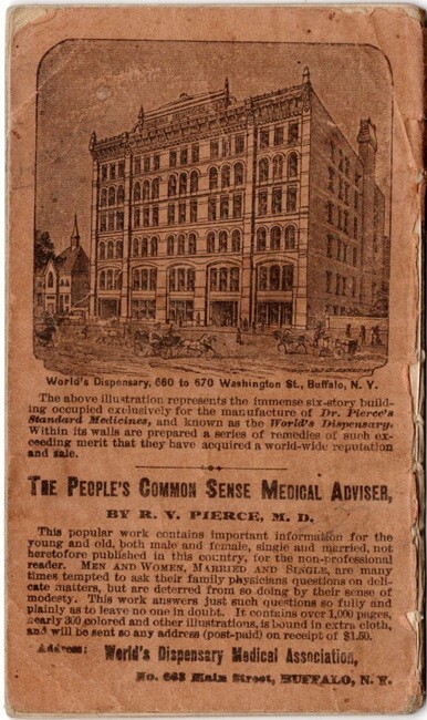 1887-88 Pierce’s Memorandum and Account Book w/ Product Ads & Testimonials, USED