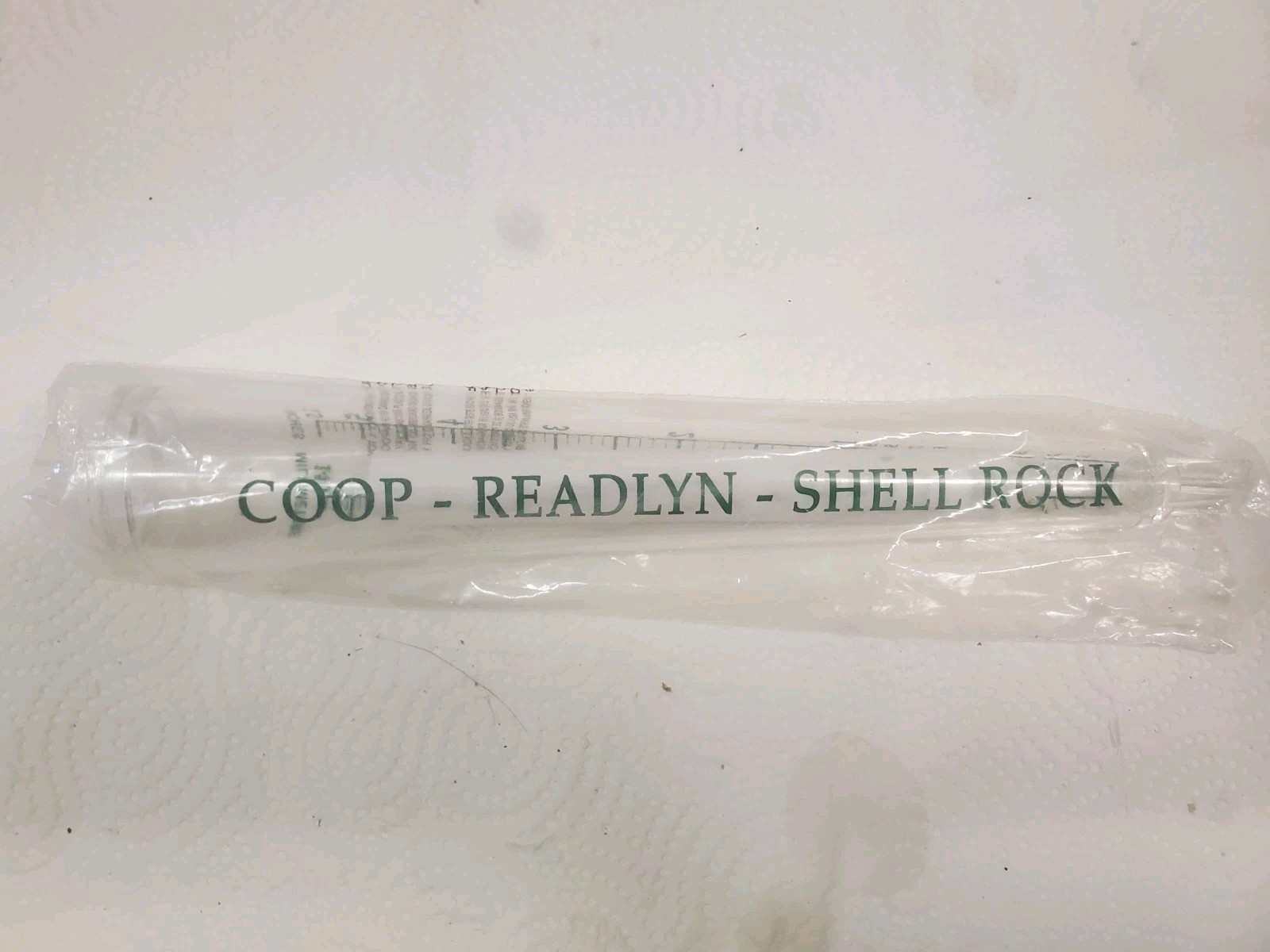 12″ Plastic Rain Guage Readlyn Shell Rock Coop Cooperative Iowa Farm Grain Feed