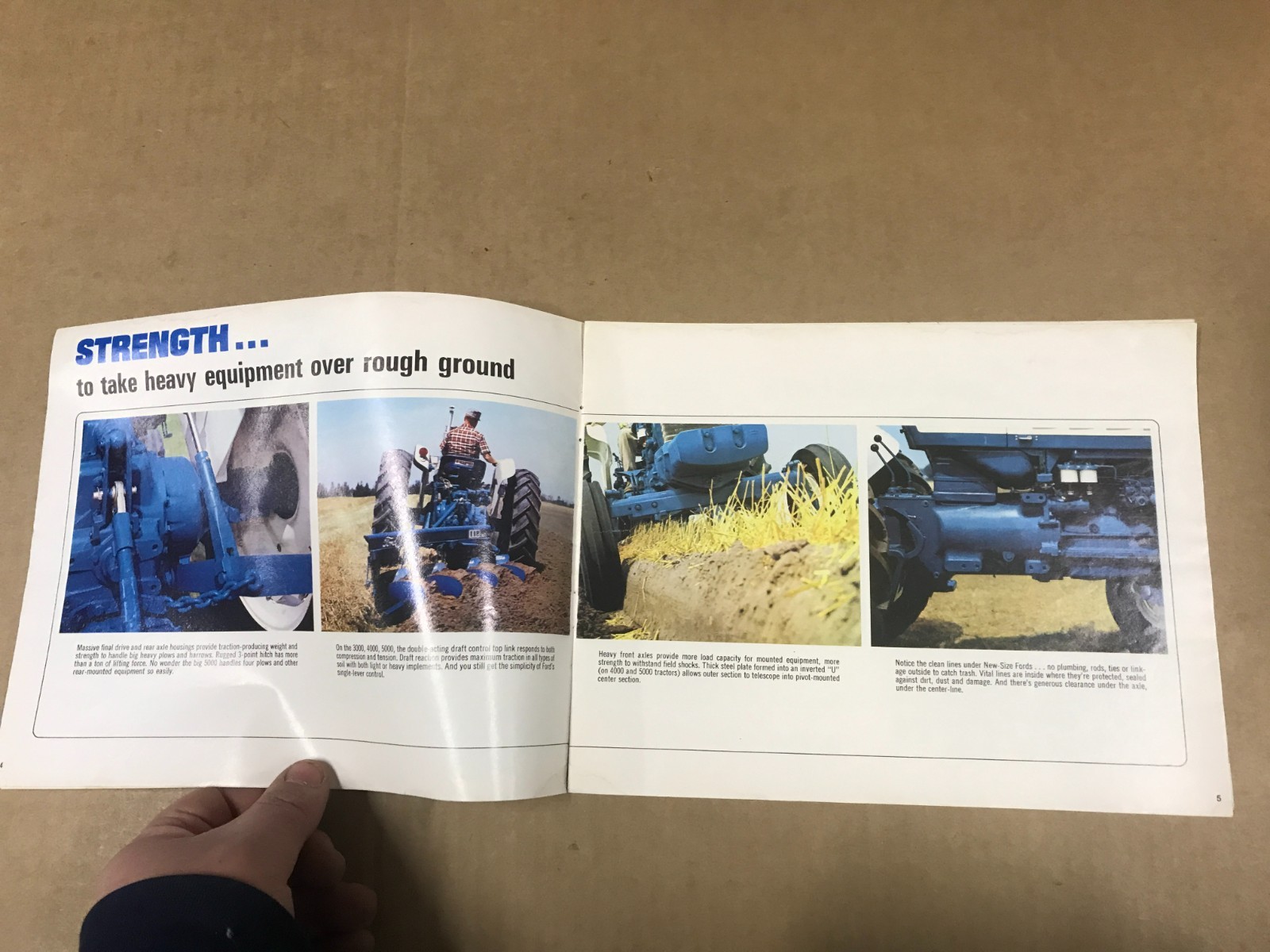 Vintage Compare New-Size Ford Tractors Salesman Brochure “Heavier, Stronger”