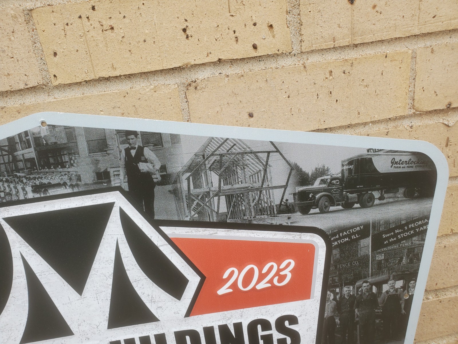 25-1/2″ X 19″ Metal Sign Morton Buildings 120th Anniversary 1903-2023 Farm Decor