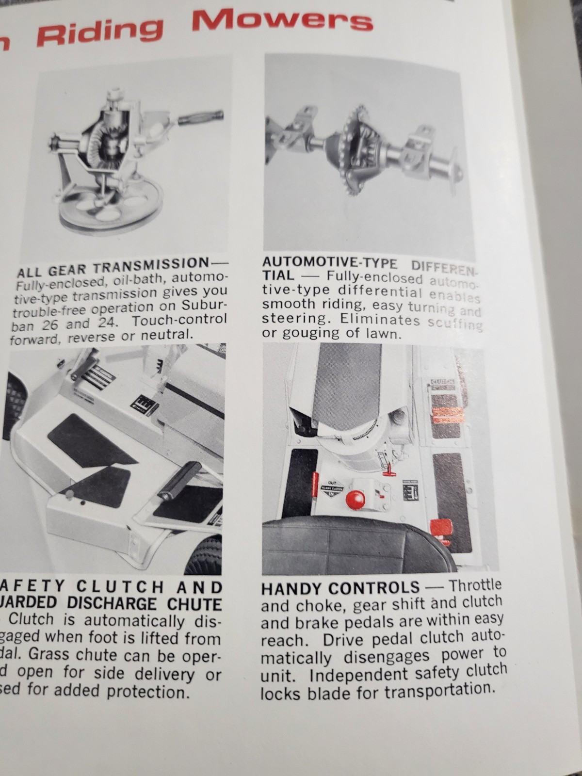 Vintage 1968 Bolens 8724 SUBURBAN 24 RIDING MOWER MOWER MUSTANG TILLER BROCHURE
