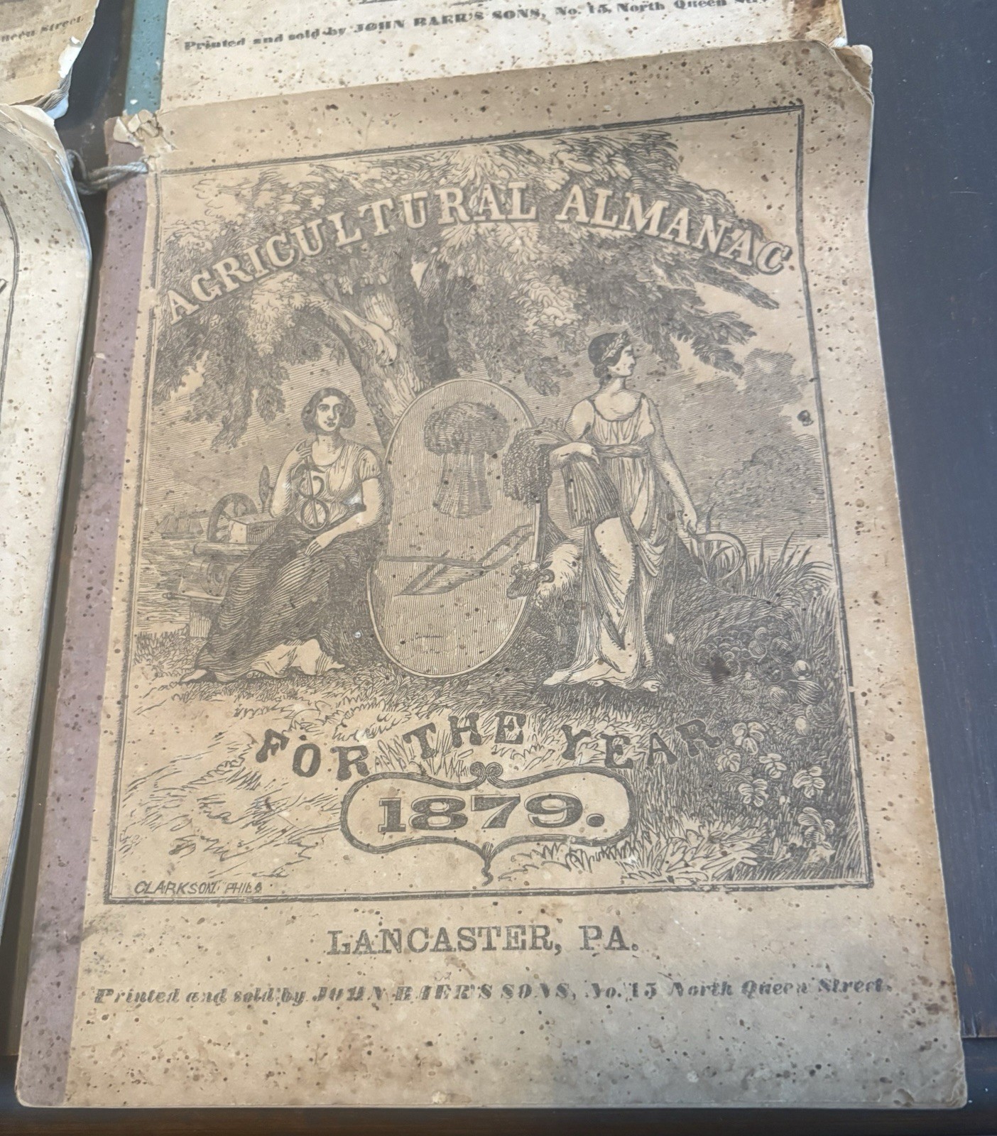 Lot Of 4 John Baer’s Agricultural Almanac Lancaster, PA Antique! 1876-1879