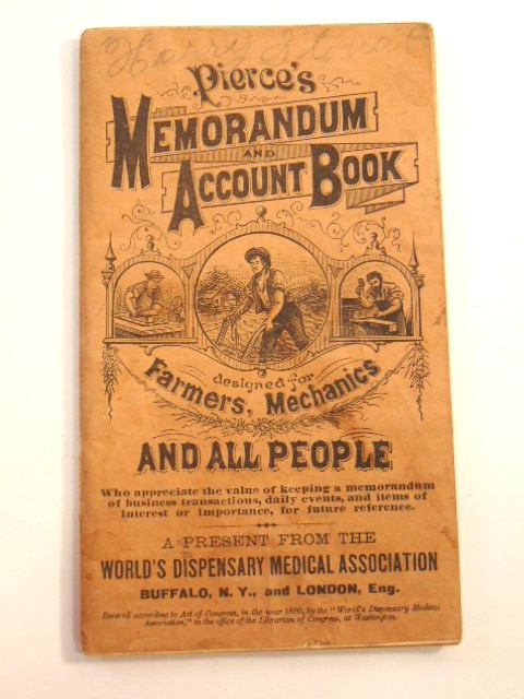 1891-92 Pierce’s Memorandum and Account Book designed for Farmers, Mechanics