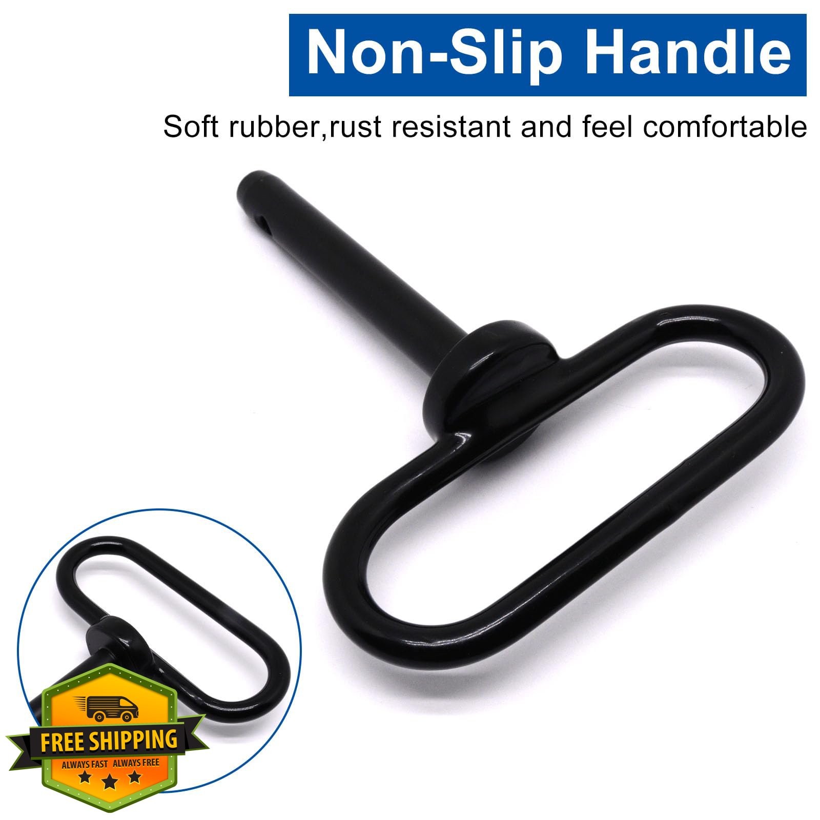 YuGtcen 1/2×3 inch Hitch Pin Black 1pc