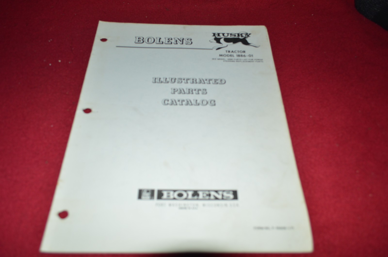 Bolens Husky 1886-01 Dealer’s Parts Book Manual CHPA