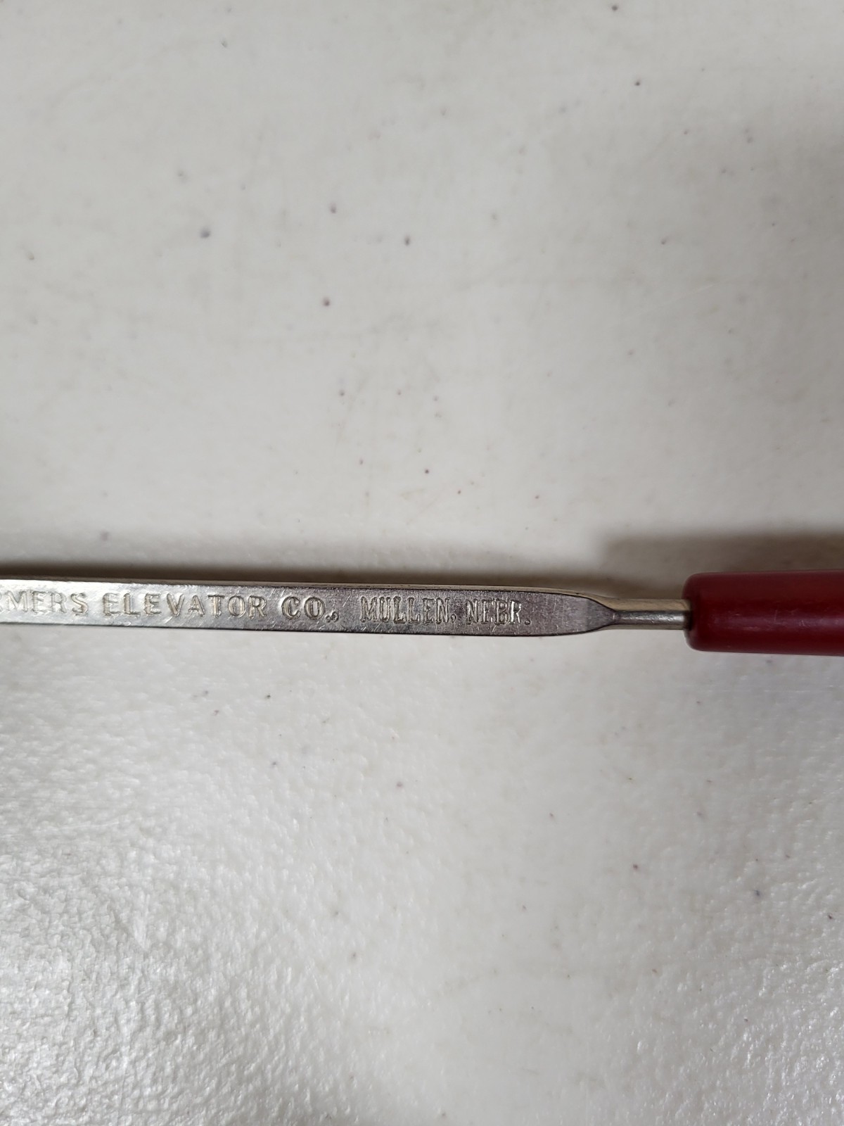 Farmer’s Elevator Co. Mullen Nebraska Ladle Vintage Advertising