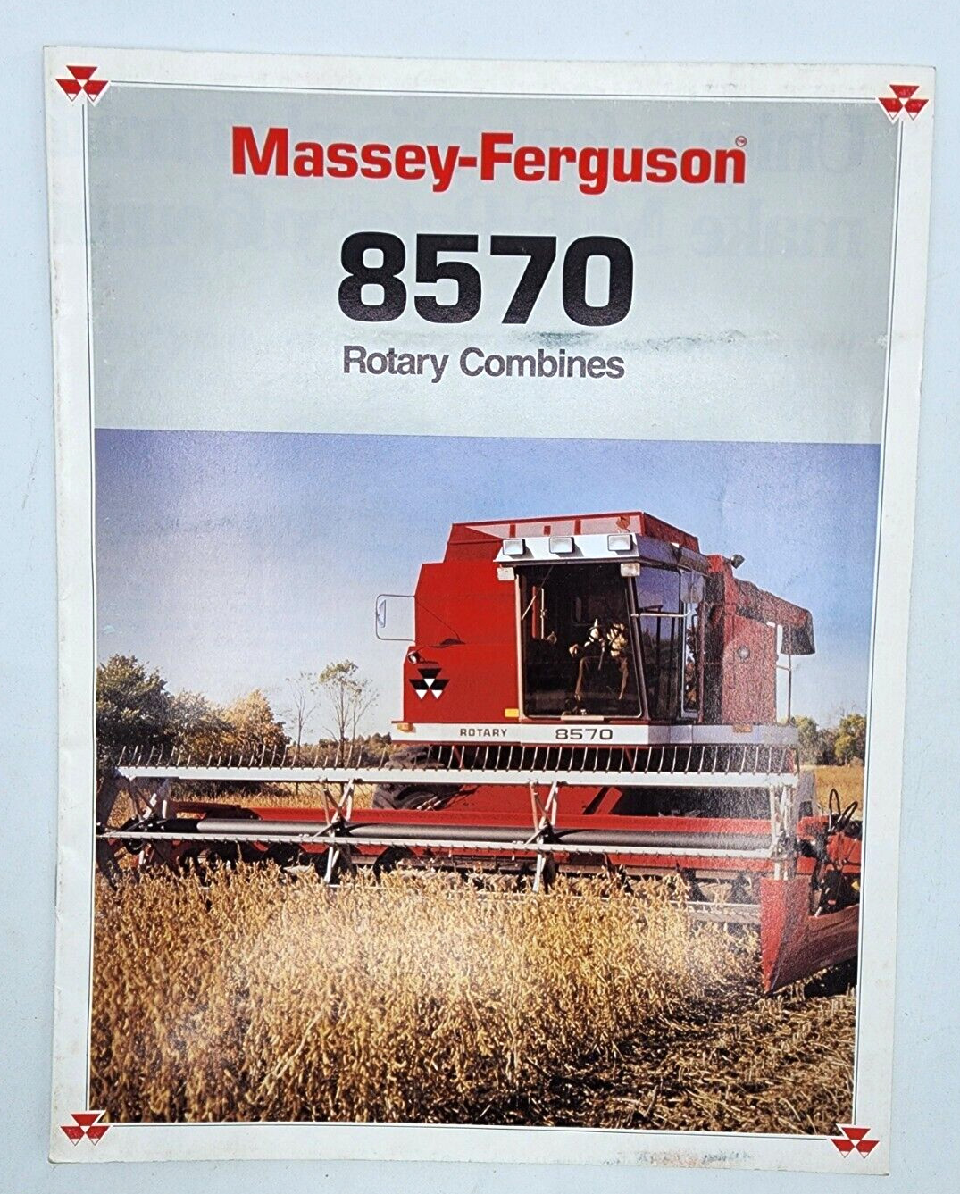 Massey Ferguson 8570 Rotary Combine Sales Salesman Showroom Brochure 12 Pages