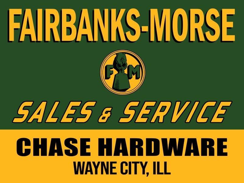 Fairbanks Morse Scales Sales & Service Wayne City IL NEW Sign 30 x 40″ USA STEEL