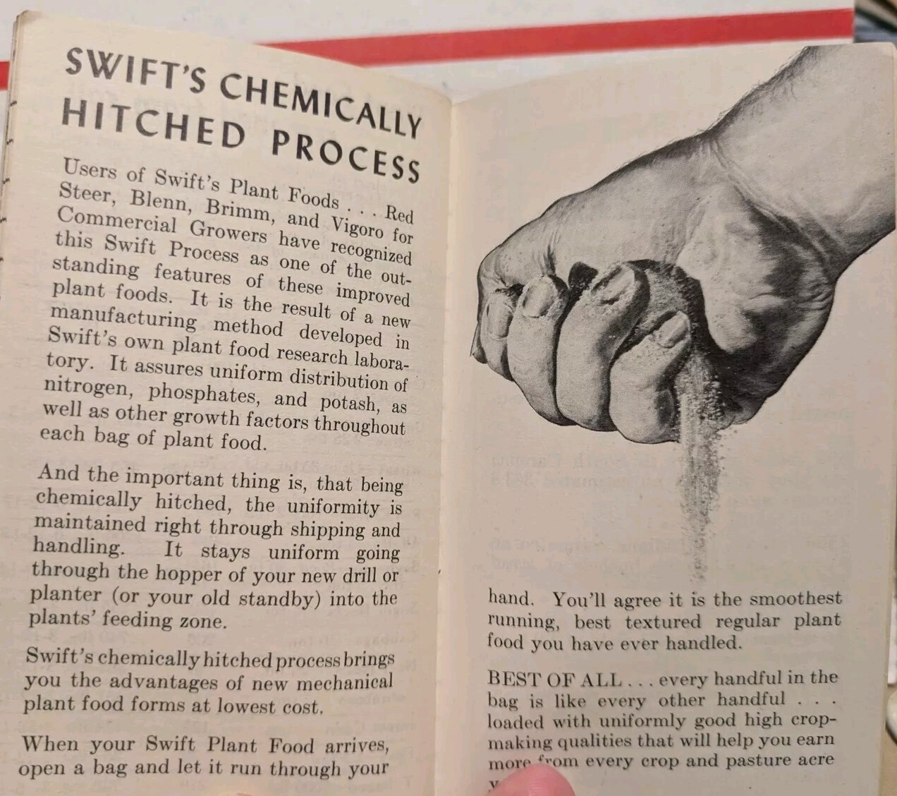 1954-1955 Swift’s Plant Food Service Red Steer Memo Book Vigoro Brimm Gold Bear