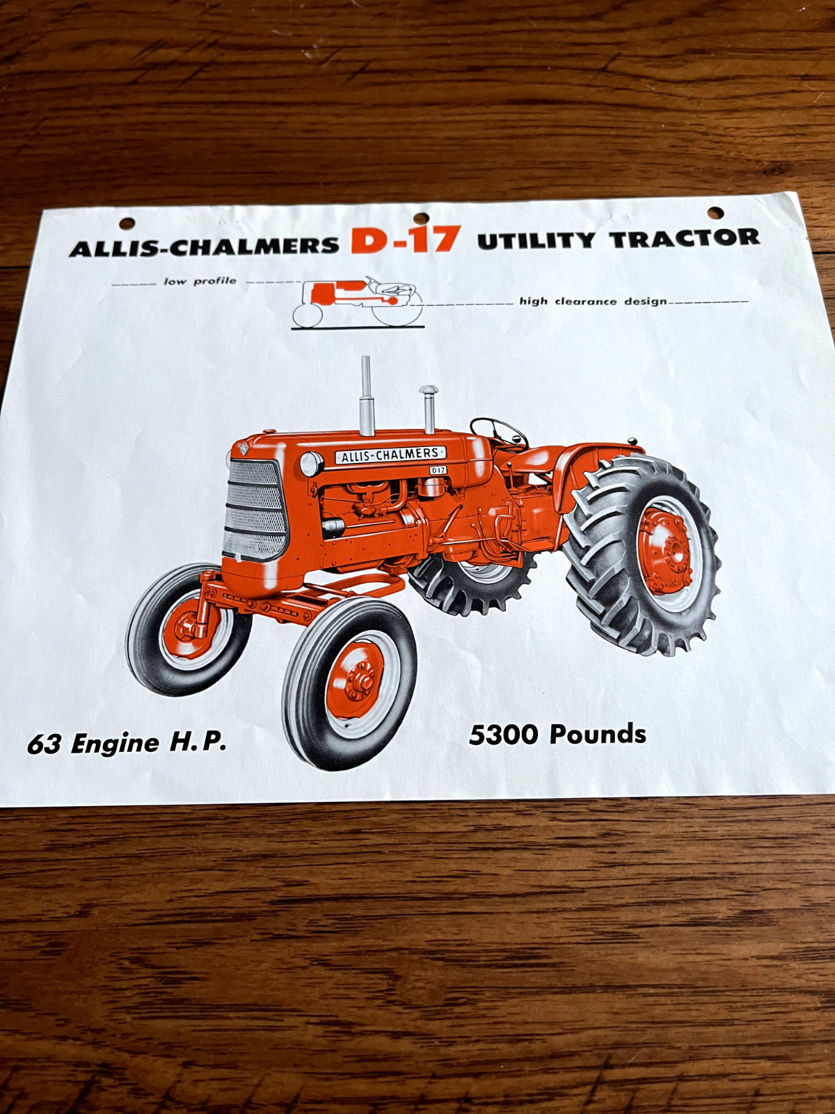 Allis Chalmers D-17 Tractor For 1960 Brochure FCCA