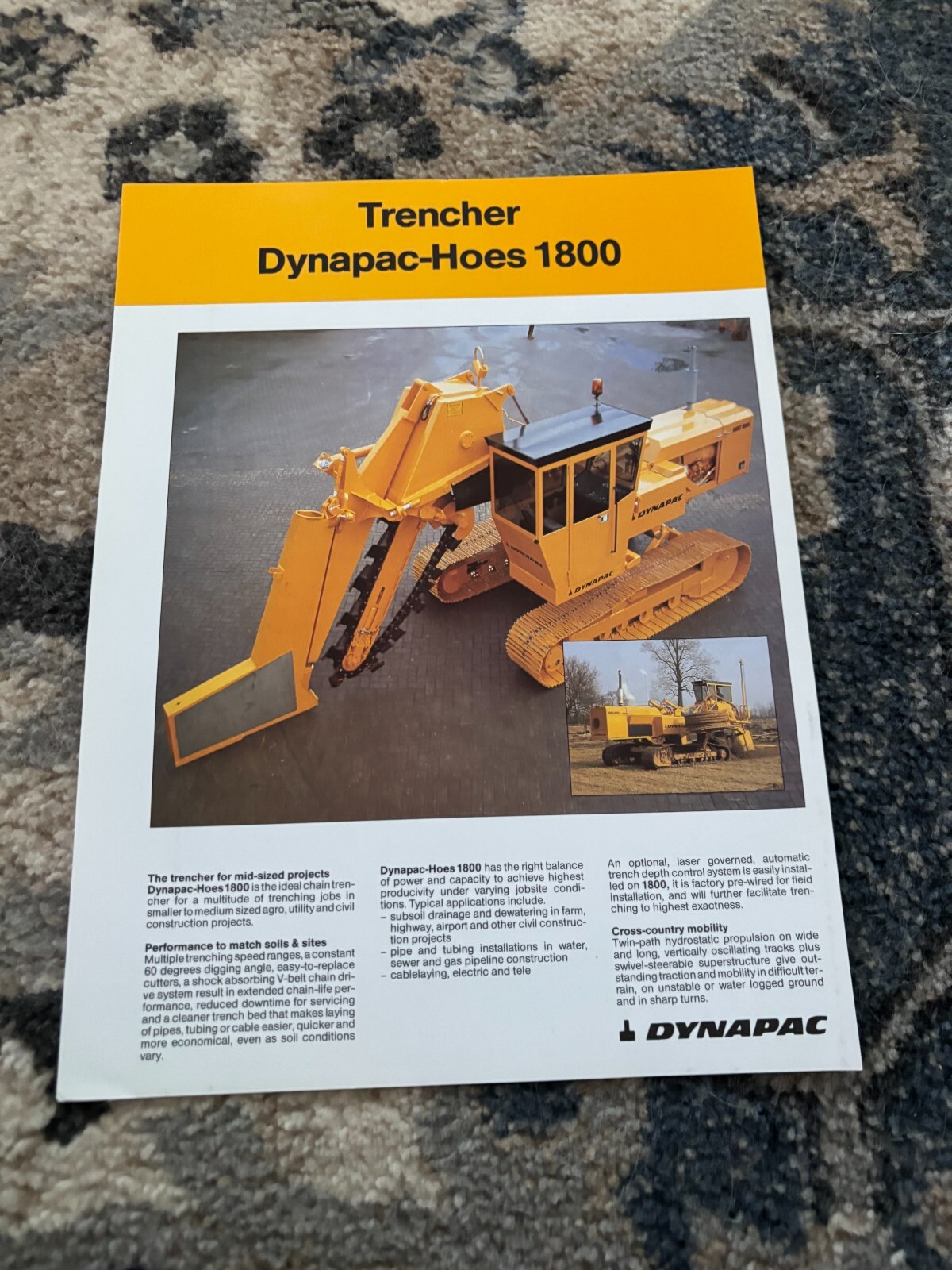 Dynapac 1800 Trencher Brochure FCCA25