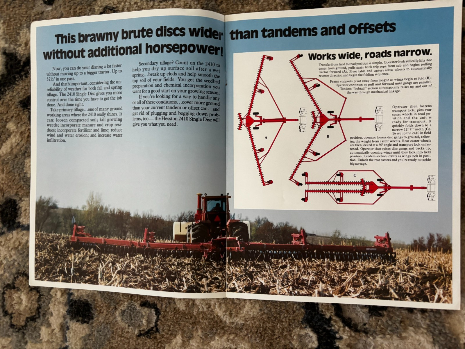 Hesston 2410 Single Disc Harrow Brochure DCPA26