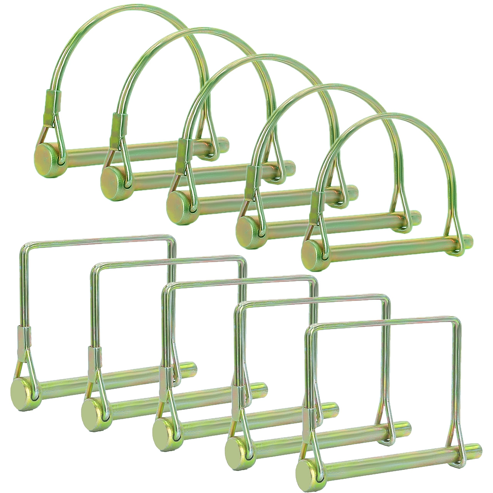 10 Pcs Gold Pto Shaft Locking Pin 1/4” x 2-3/4″ Hitch pin Trailer Pin –Safety…