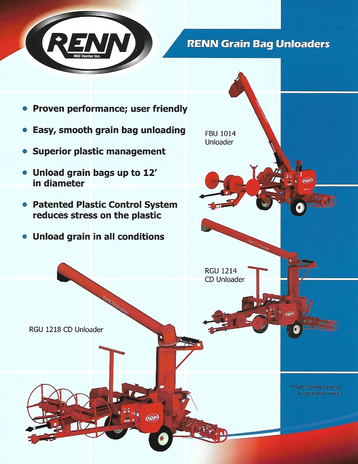 Farm Equipment Brochure – Renn – FBU 1014 et al Grain Bag Unloader 2015 (F8519)