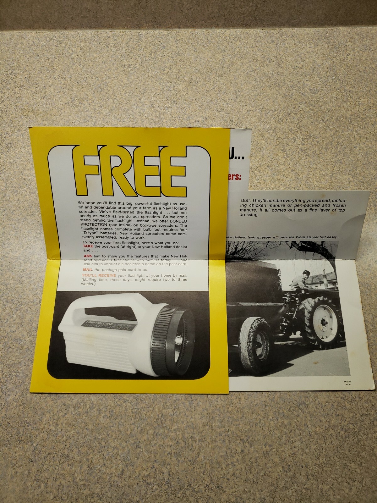 Sperry New Holland Manure Spreaders Advertising Brochure Farm Equipment