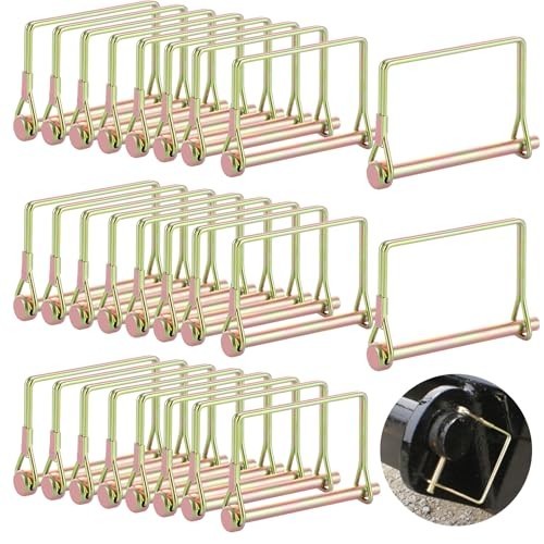30pc Heavy Duty Trailer Coupler Pin 1/4″ Square Wire Lock Safety Pin