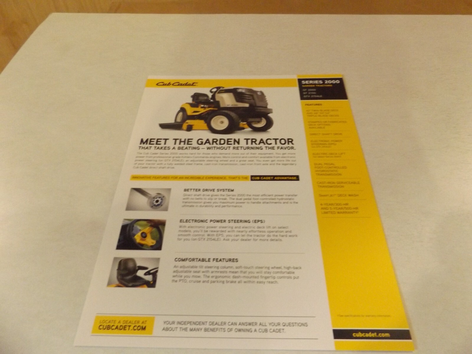 CUB CADET 11-Pieces lawn & Garden Tractors & Equipment. 2010-2011