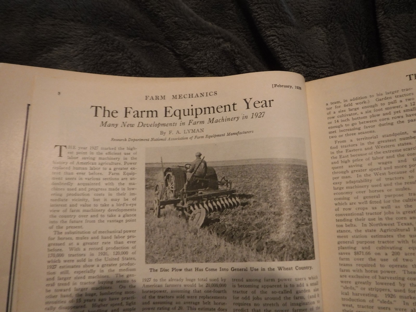 FARM MECHANICS FEB 1928 MAGAZINE Farm Improvements Machinery Equipment Building