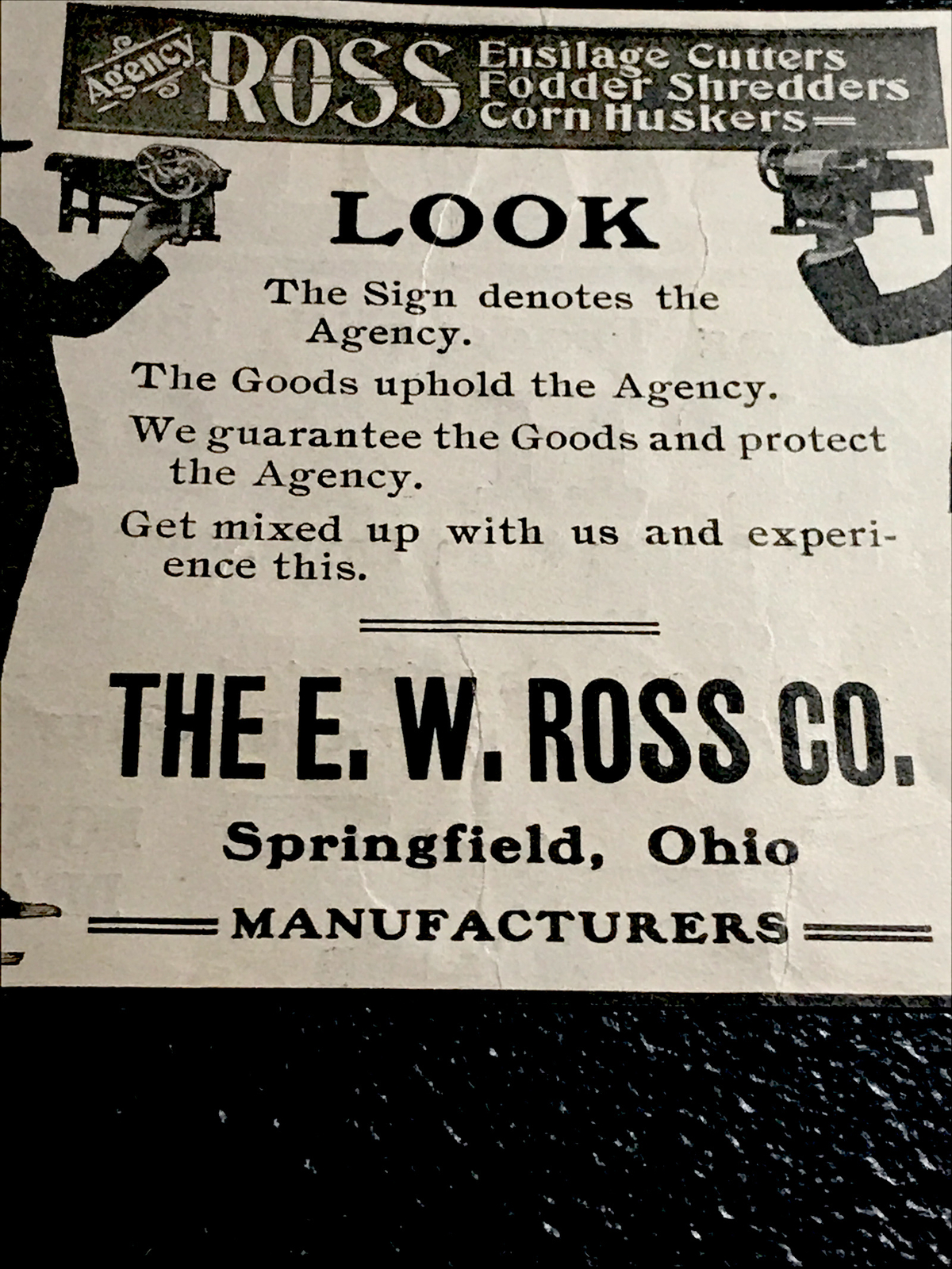 1902 Ross Ensilage Cutter Farm Advertising – Springfield – Ohio