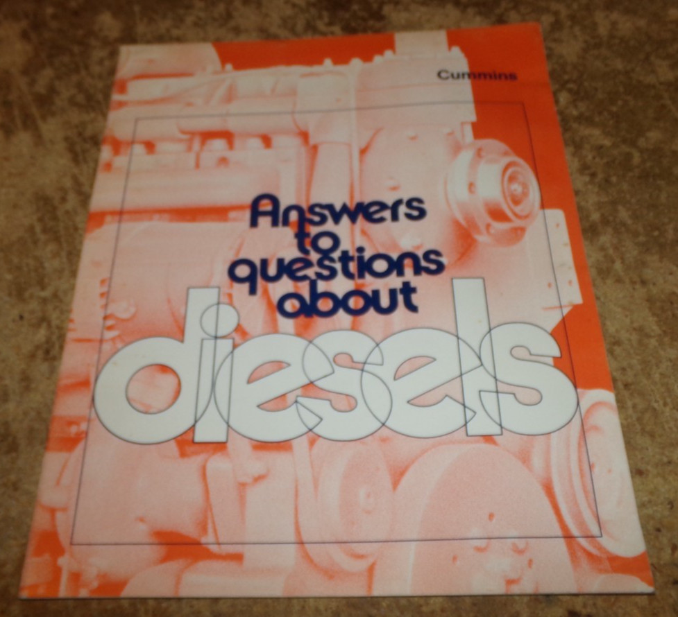 1974 cummins answers to questions about diesels brochure very good used