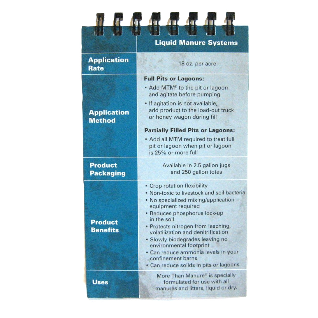 2 More Than Manure Product Info Note Pads Nutrient Manager Farm Crops 3″ x 5″