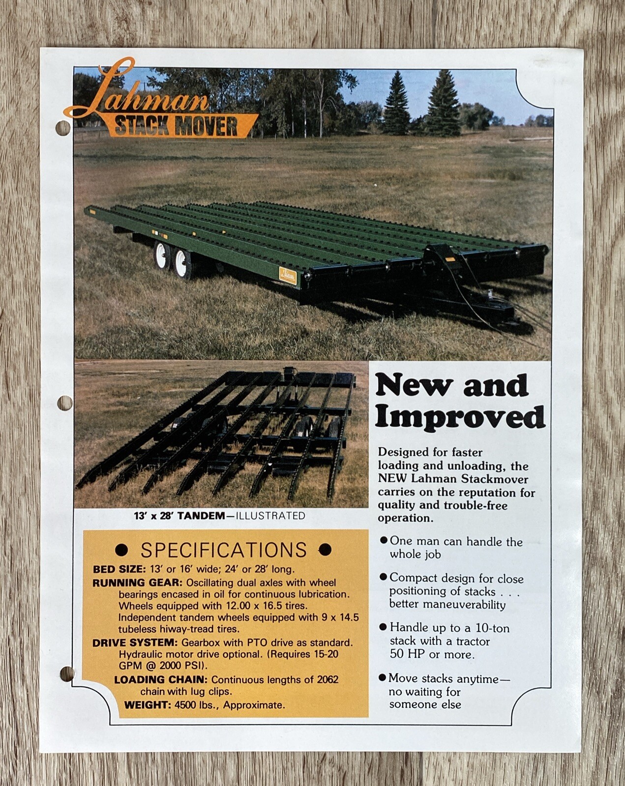 Farm Sales Brochure Lot 7 Paper Items Tarps, Auger, Trailer, Isuzu Diesel Motor
