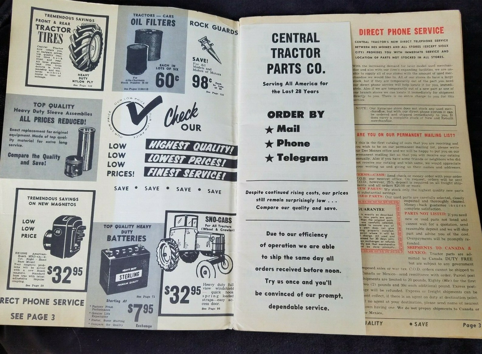 1963 Catalog Central Tractor Parts Co Des Moines Iowa Tools Lubricants Parts