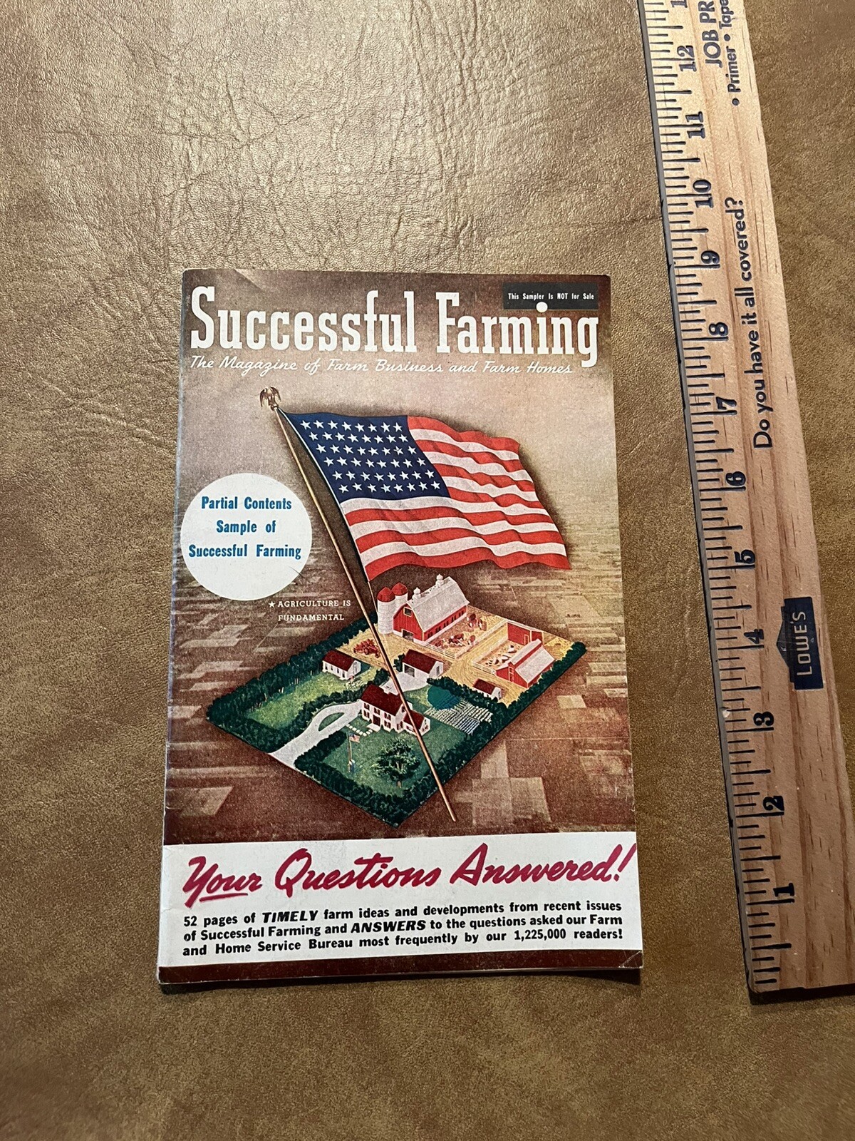 1943 SUCCESSFUL FARMING MAGAZINE “Sampler” SALESMAN SAMPLE