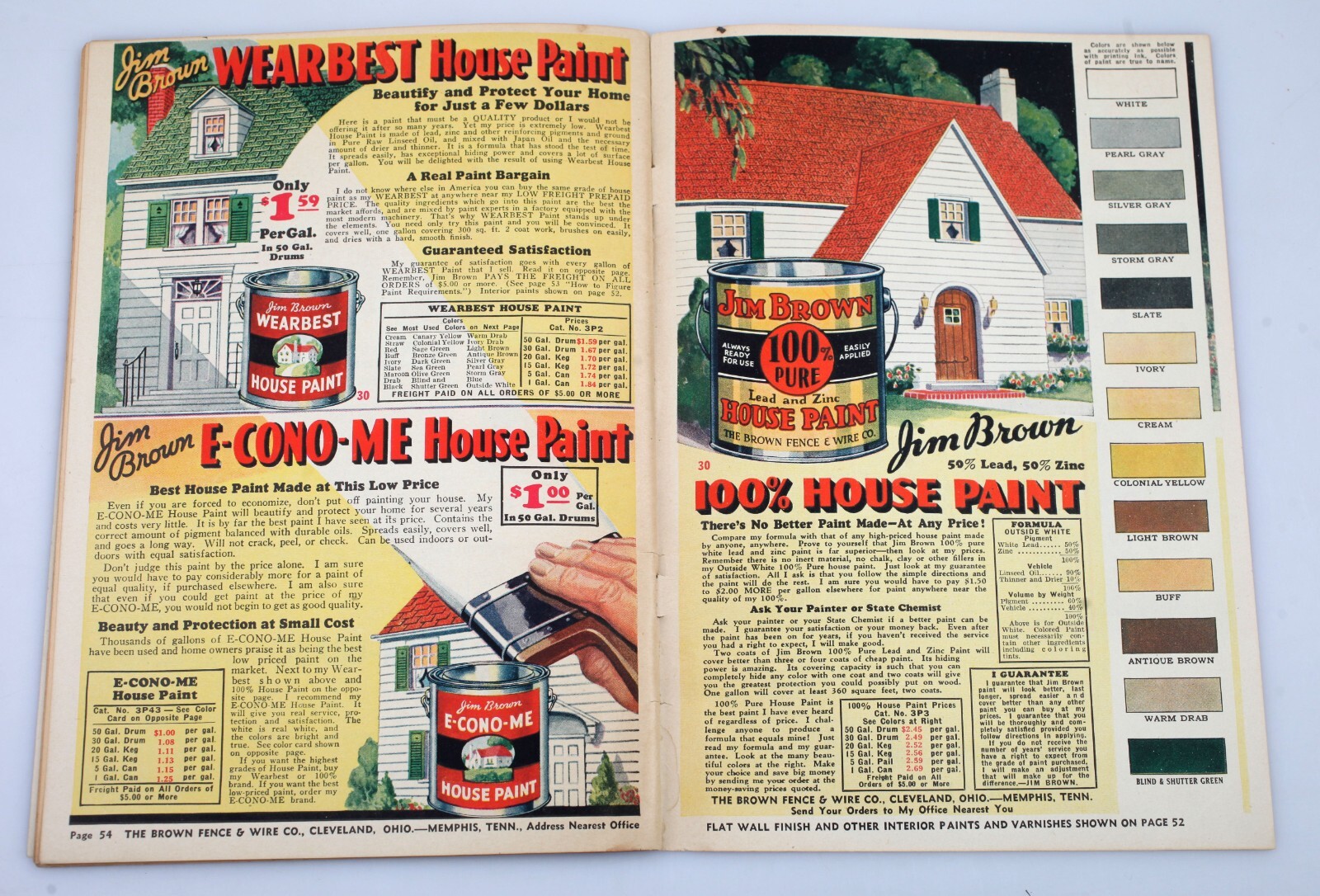 1930s Jim Brown’s Fence & Wire Bargain Book Farm Supply Catalog Cleveland