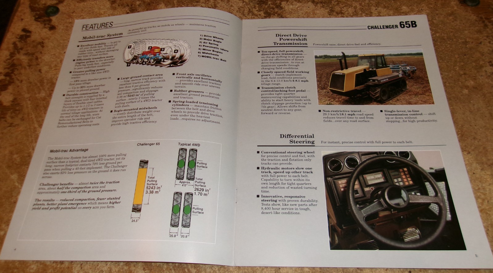 1990 CAT challenger 65B tracked tractor brochure in nice shape used