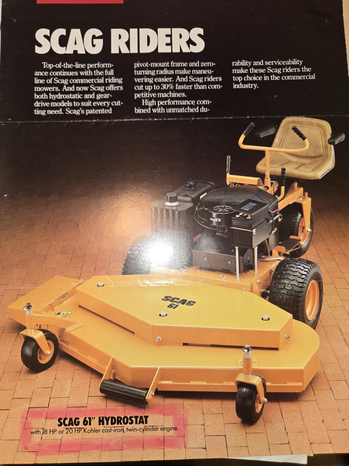 1990 SCAG POWER EQUIPMENT ADVERTISING LOT
