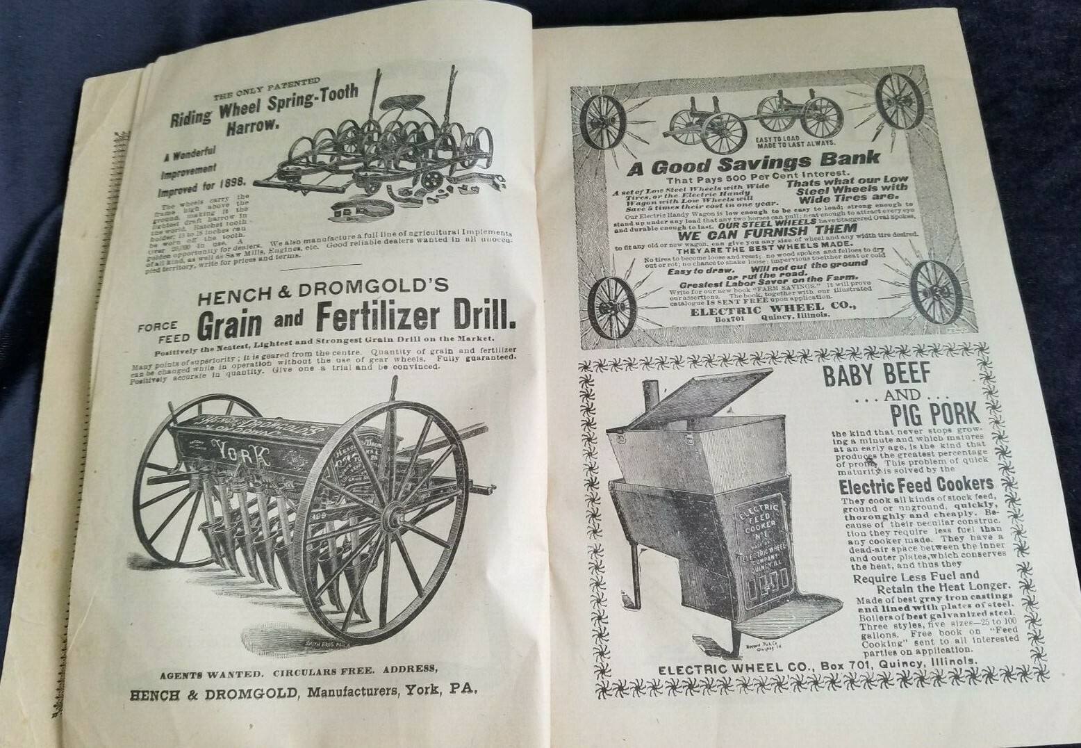 1899 Practical Farmer’s Year Book & Almanac Farmer Co Philadelphia Vol 1 No. 1