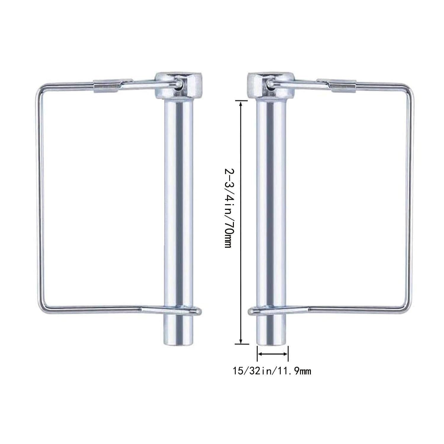 2 Pack 15/32″ X 2-3/4″ Heavy Duty Trailer Hitch Lock Pin – High Strength Carbon