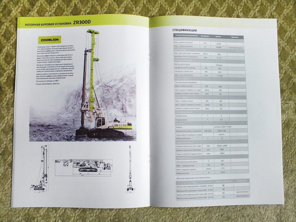 ZOOMLION Rotary Drills & Greifer Excavator Mining Equipment China Brochure 2022