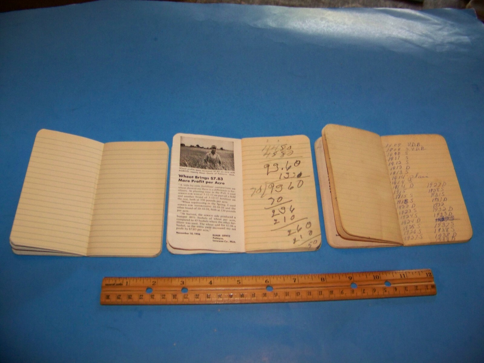 Agrico Memo Books ( 3 ) 1958 & 1956 “The Nation’s Leading Fertilizer”