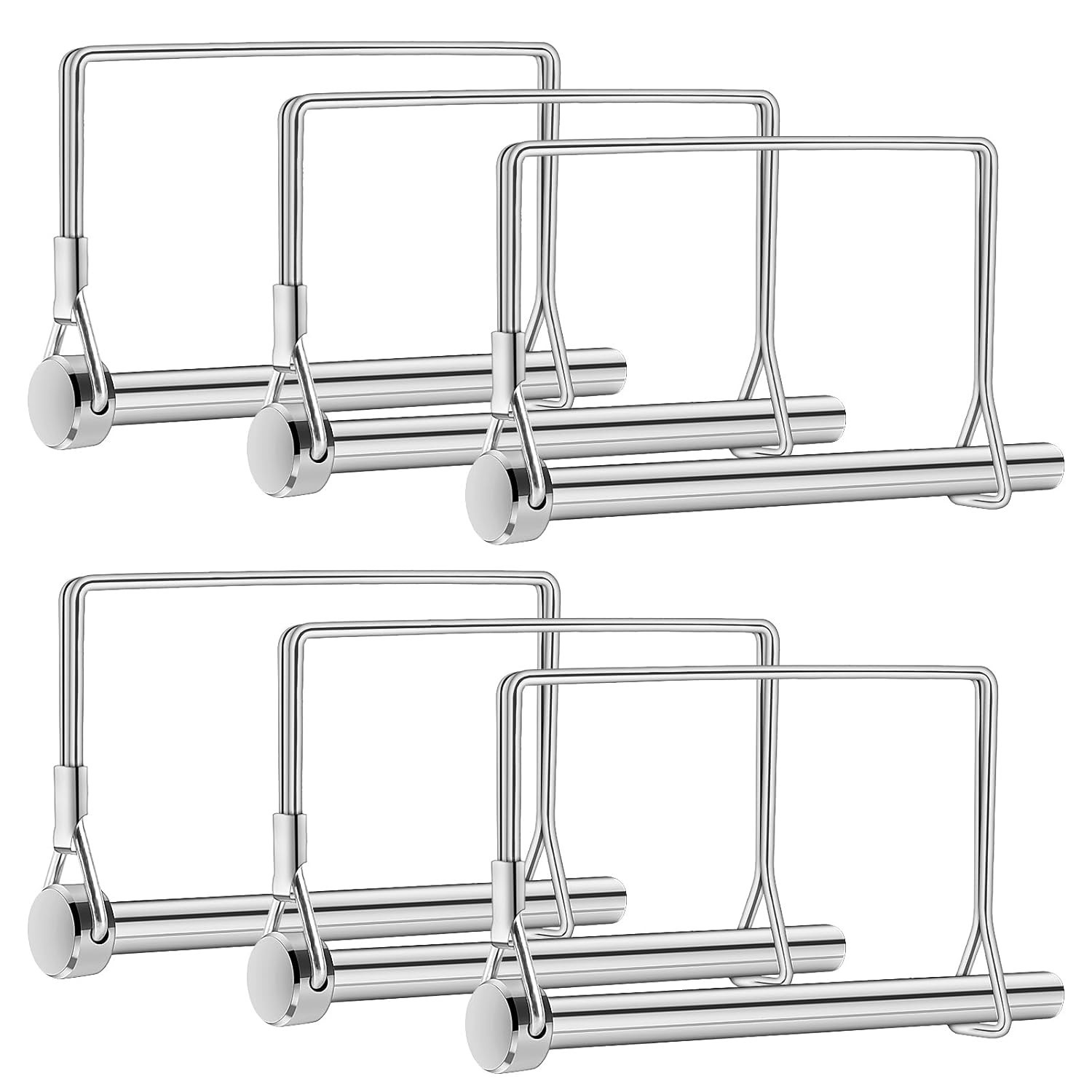 6 Pcs Trailer Coupler Pins, 5/16″ x 4″ PTO Shaft Locking Pins, Heavy-Duty Square