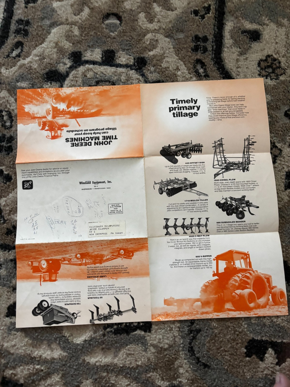 John Deere Time Machines for Tillage Progam for 1971 Brochure DCPA26