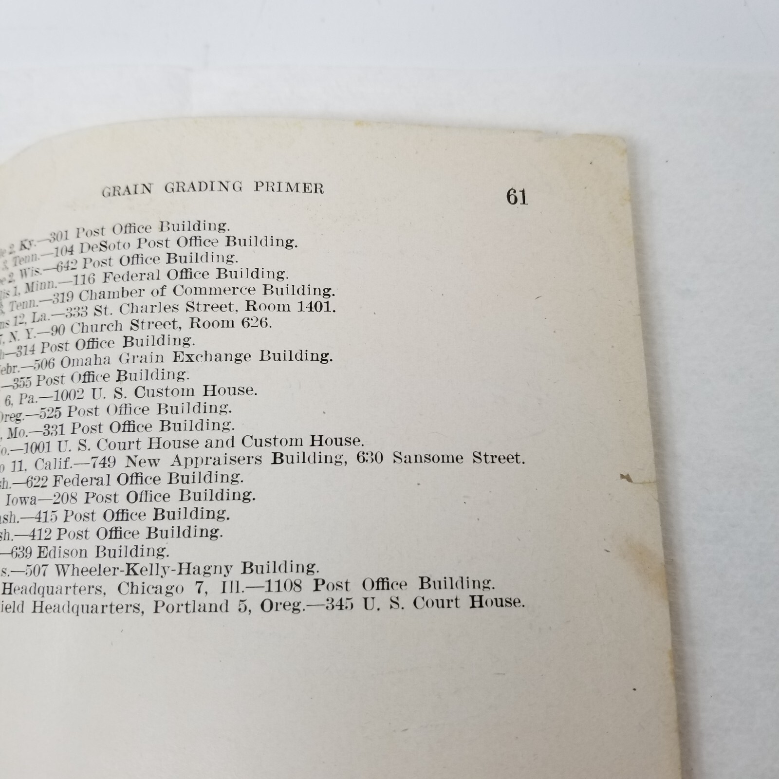 Grain Grading Primer 1948 Farmers’ Bulletin Booklet 325 USDA Photos Charts