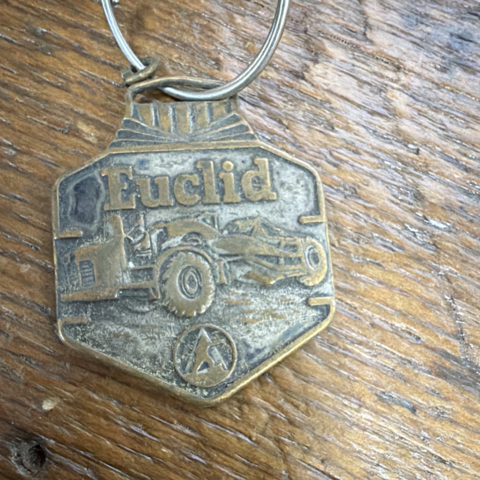Euclid Earth Moving Equipment Advertising Keychain Gold Silver Agriculture