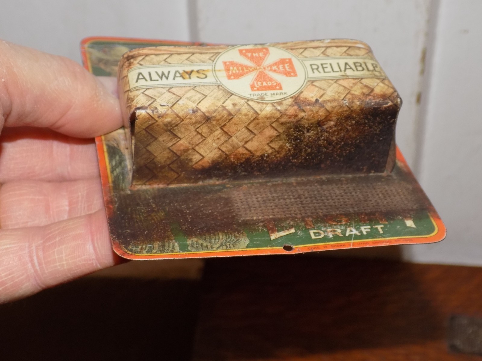 Vintage Milwaukee Harvesting Machines Advertising Tin Match Safe