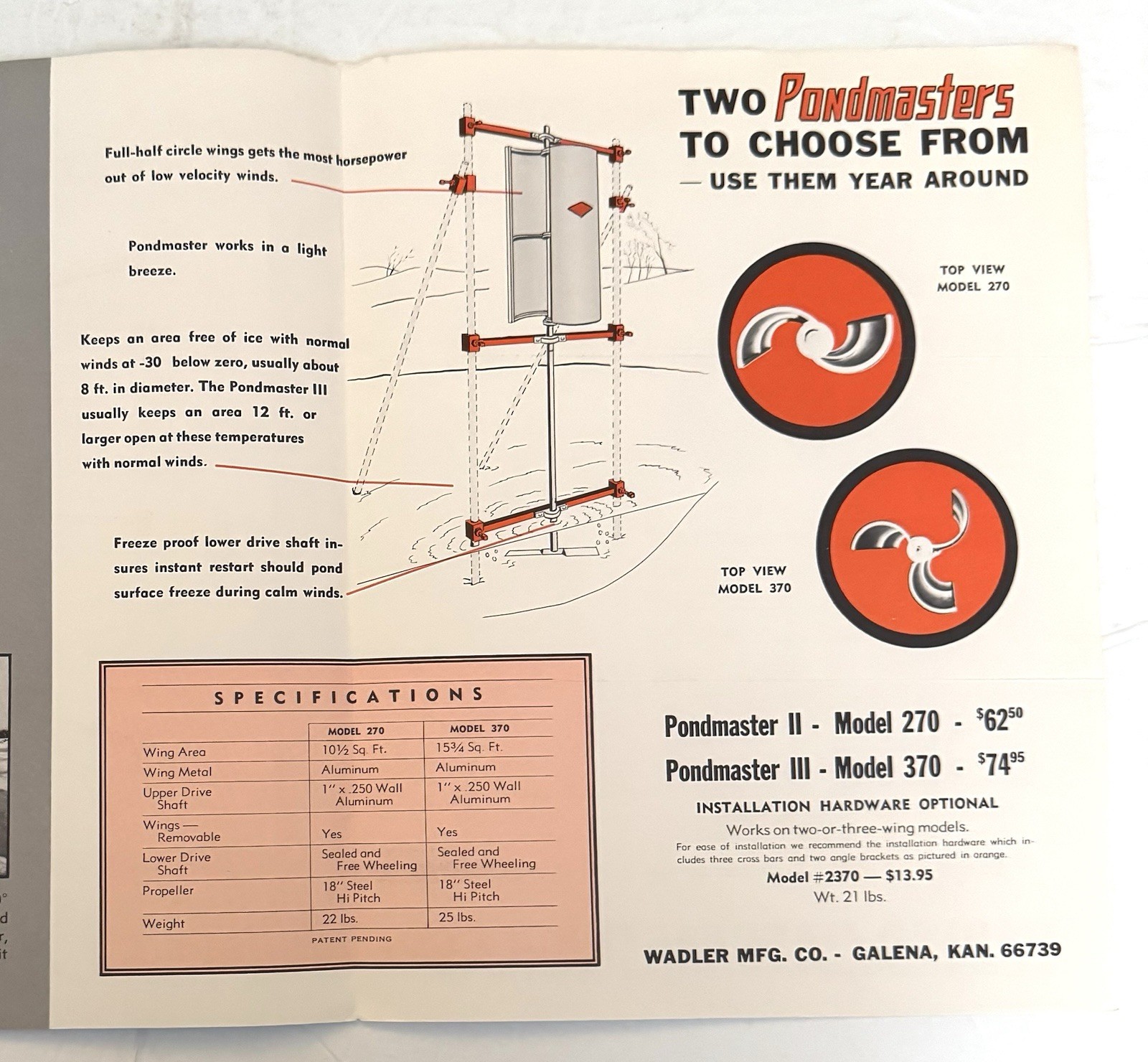 Vtg 1970 Pondmasters Dealer Sales Brochure Walden Manufacturing Co Set Of 4