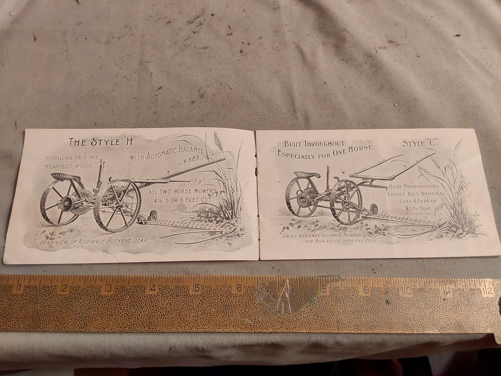 1800s Early Buckeye No 7 Chain Drive Farm Machinery Catalog