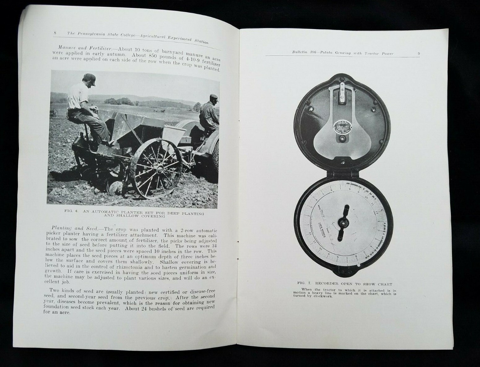 1934 Pennsylvania State College Ag Bulletin Potato Growing With Tractor Power