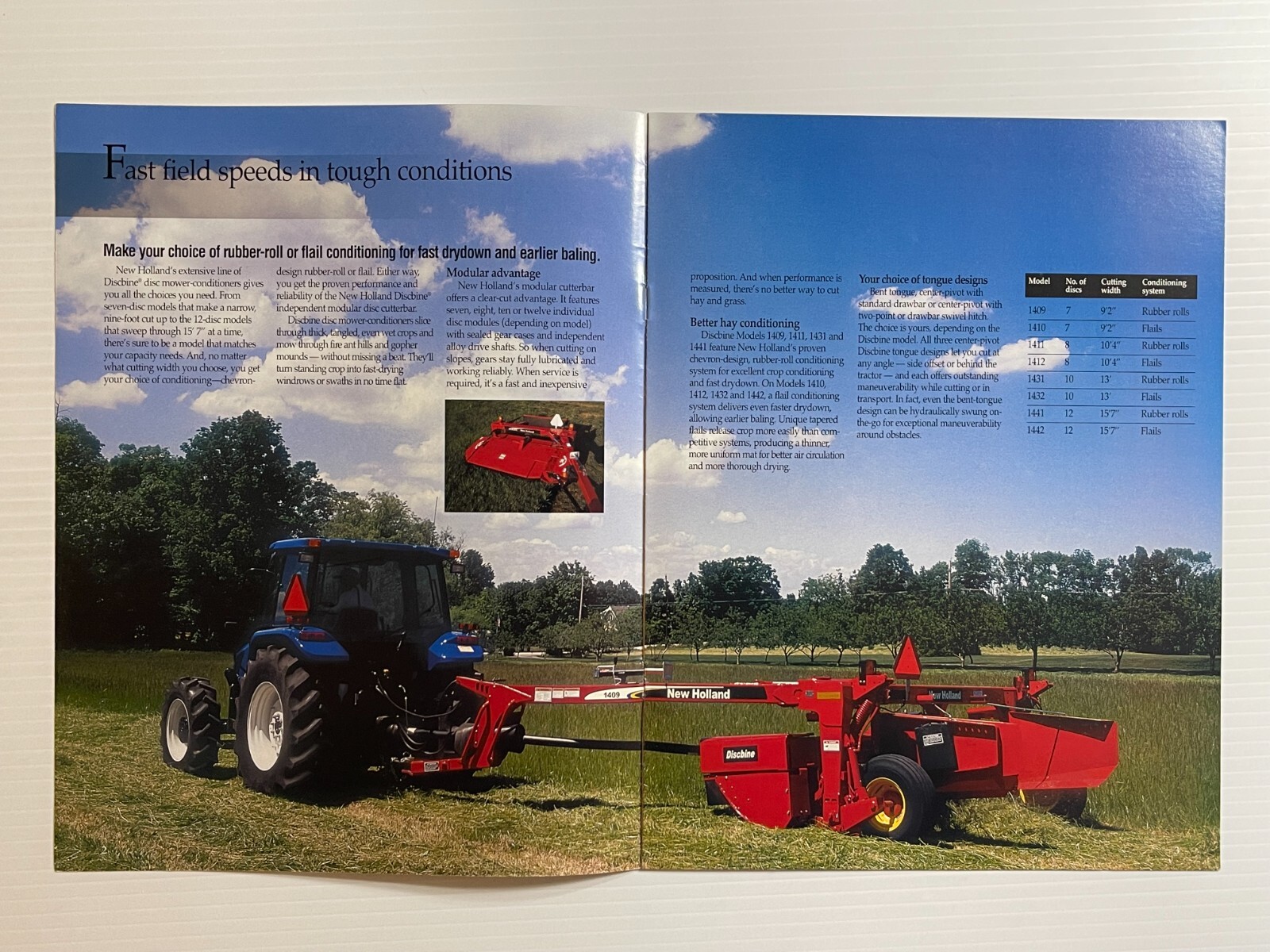 New Holland *1409-1442* Discbine Mower Sales Brochure (Original Brochure) 2007