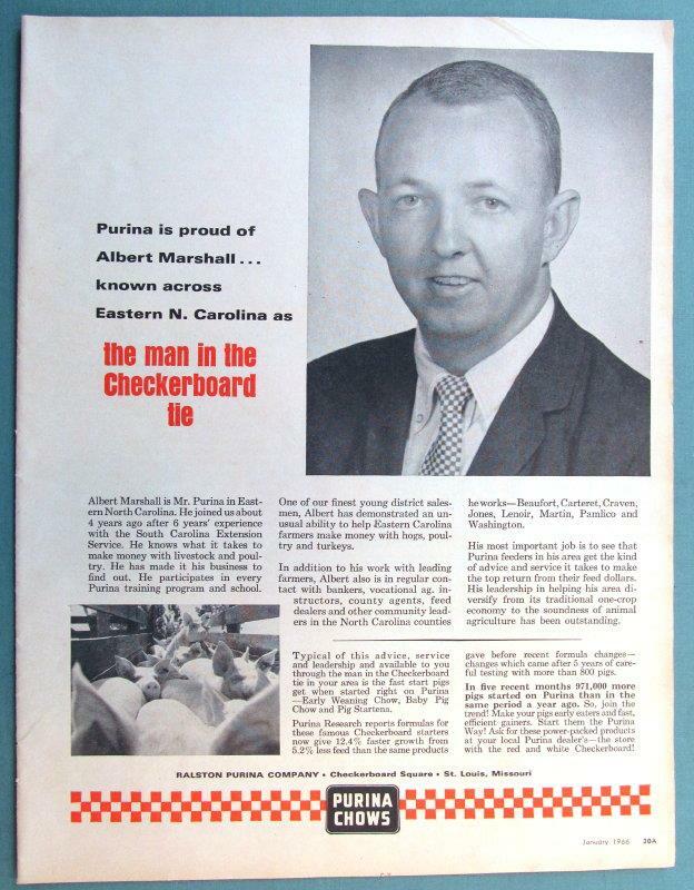 Original 1966 Purina Cows Ad Photo featuring Albert Marshall of North Carolina