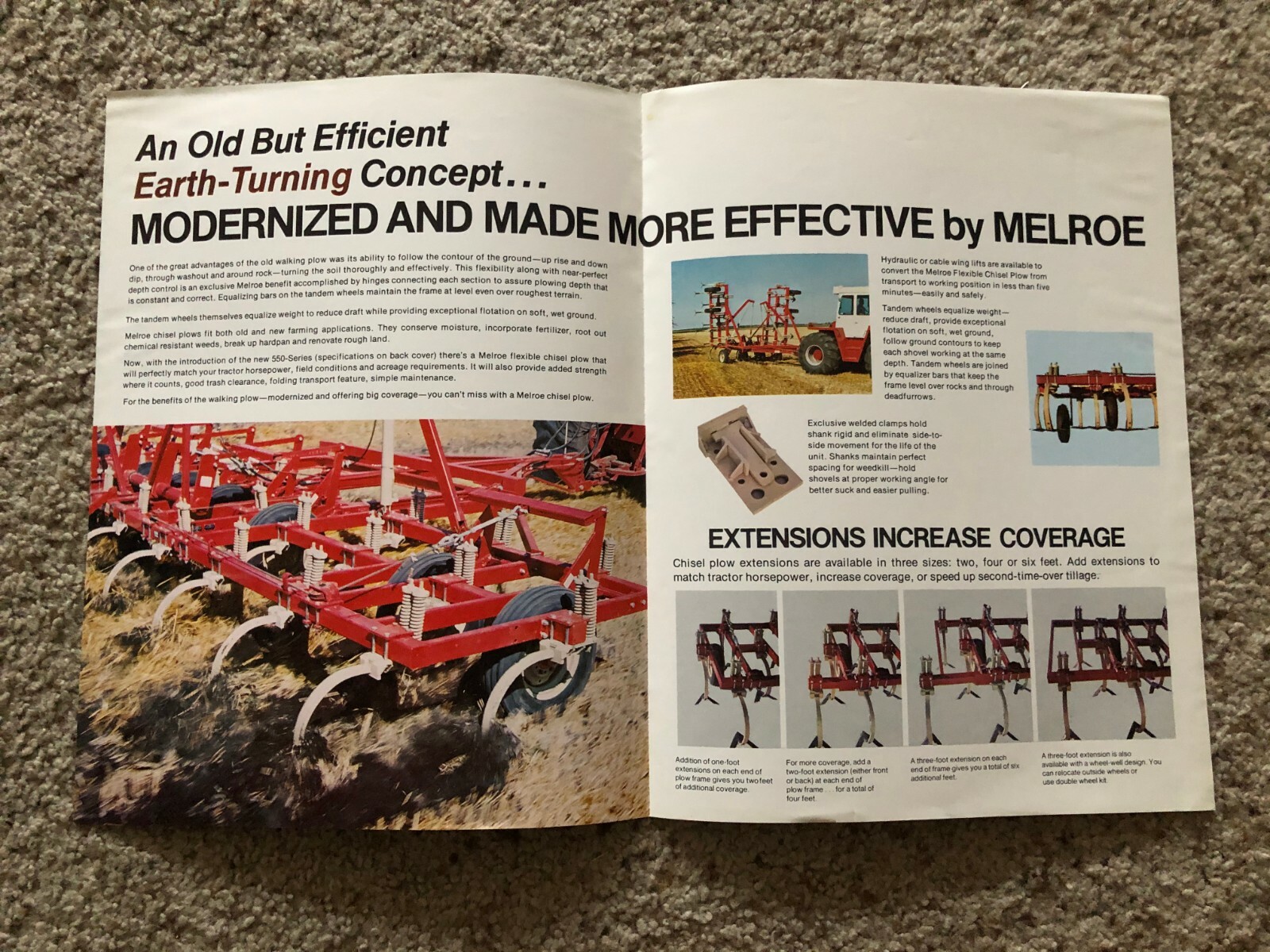 1977 Melroe Chisel plow, original sales literature.